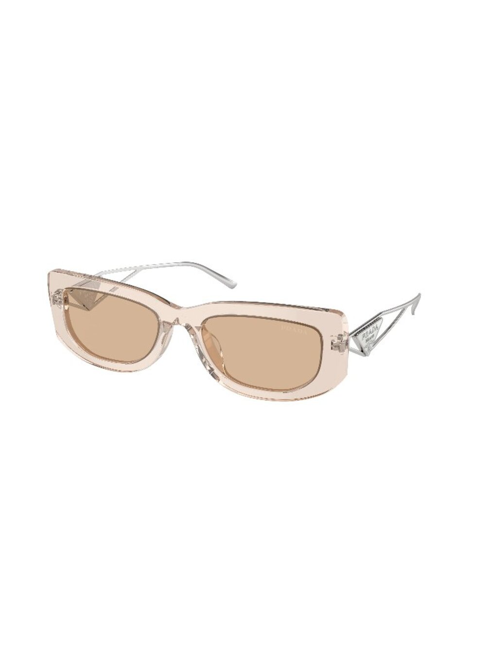 New Prada Women's Sunglasses Brown Square Lens Acetate Frame PR 14YS 19M4I2 53